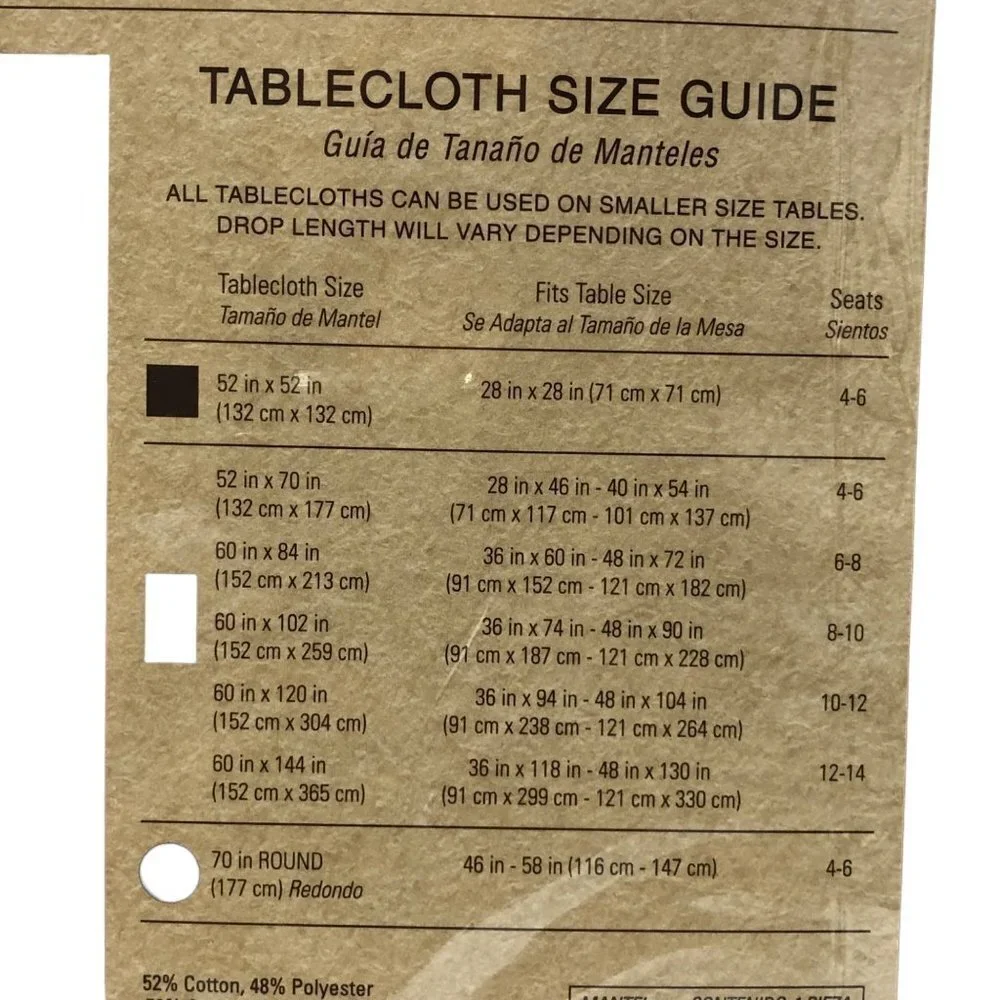 HEMSTITCH‎ SET OF TABLE CLOTH 60 x102